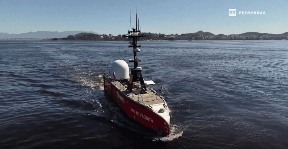 Fotografia diurna do veículo Fugro Vaquita no mar.